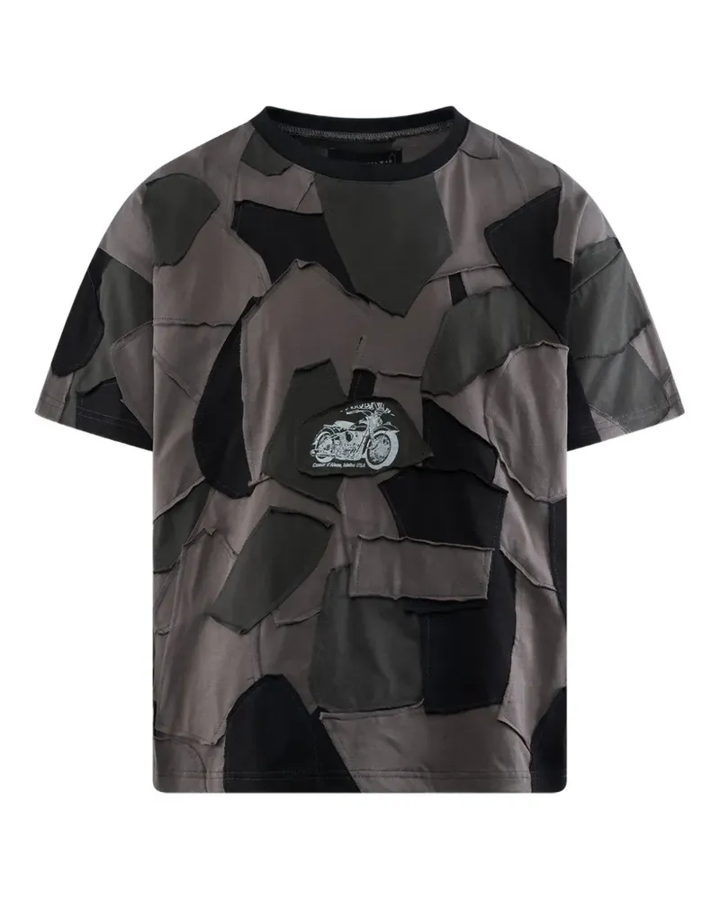 WHO DECIDES WAR Moto Boro T-Shirt - Grau Grau