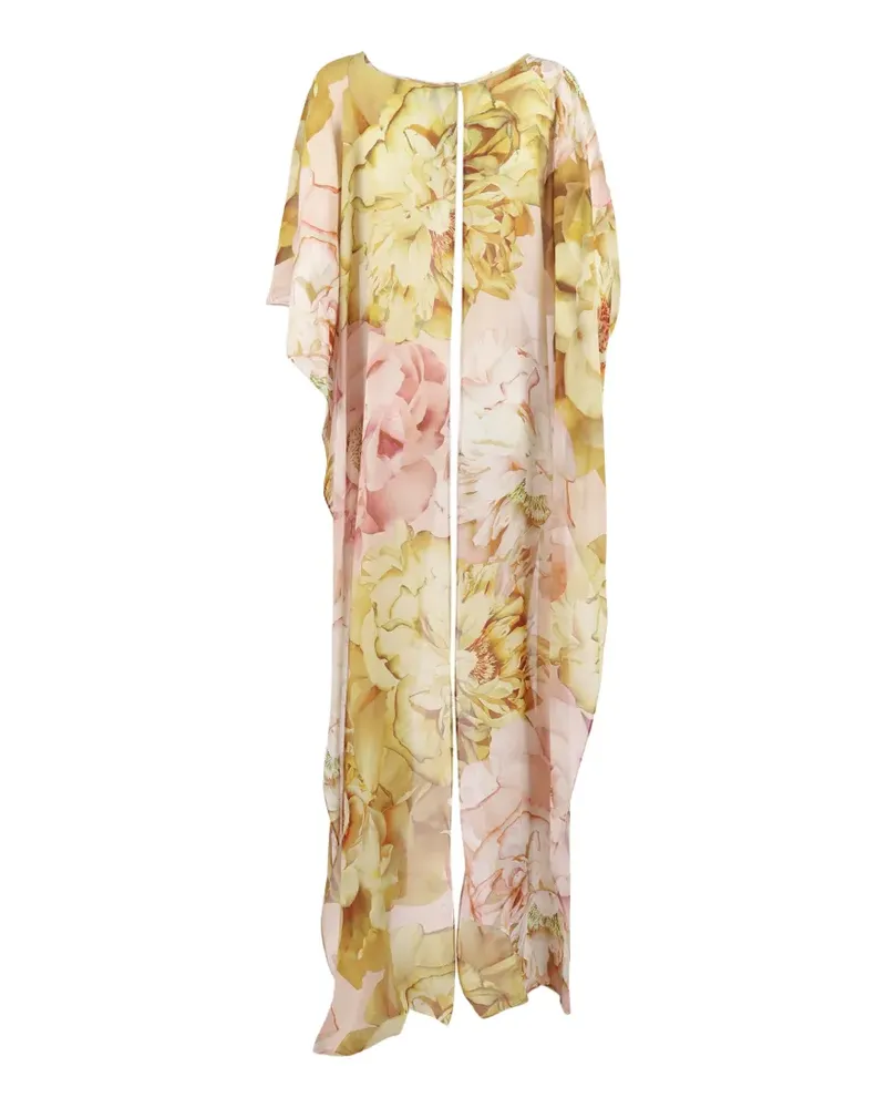 Clips floral-print longline jacket - Grün Grün