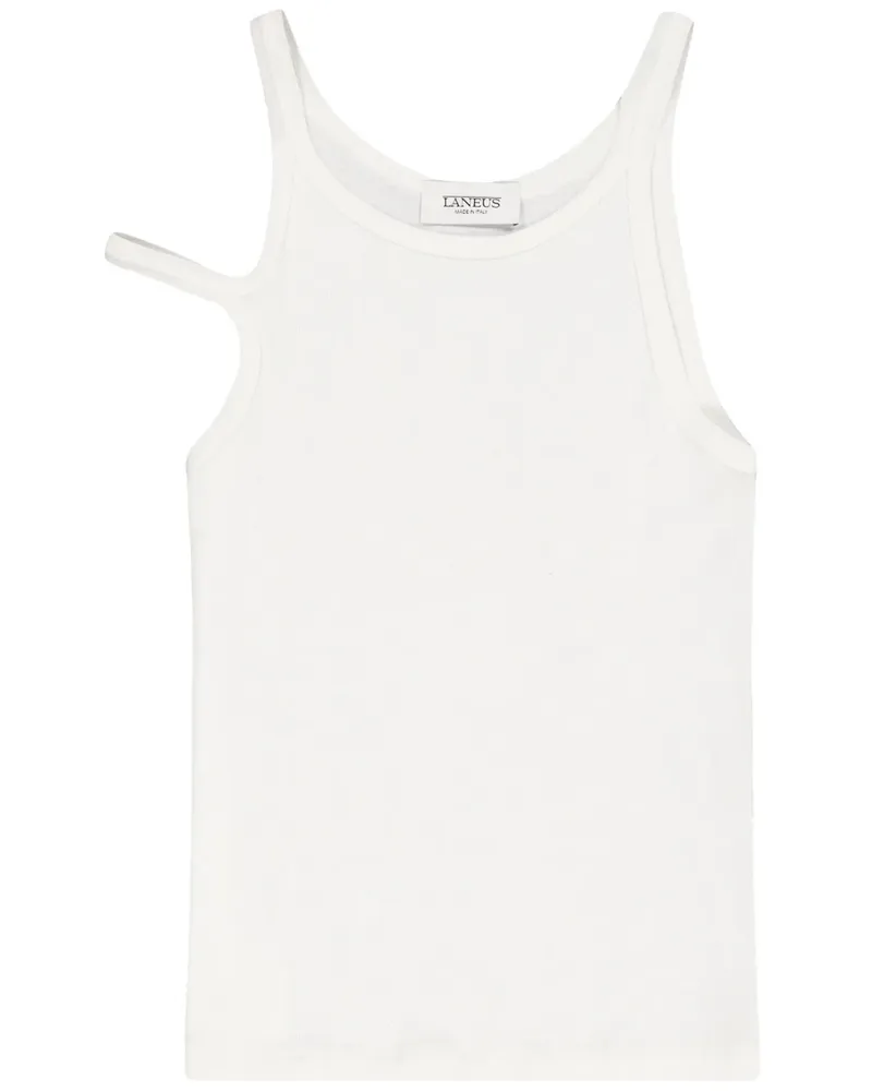 Laneus Asymmetrisches Trägershirt - Weiß Weiß