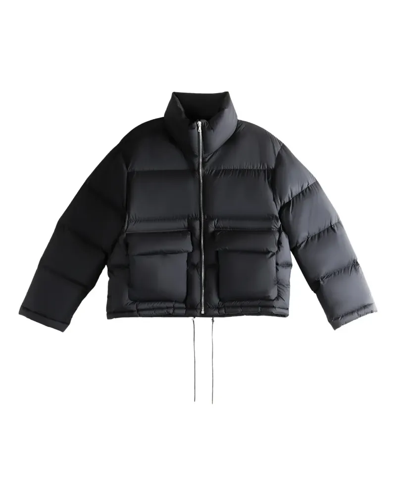 AURALEE flap-pocket puffer jacket - Schwarz Schwarz