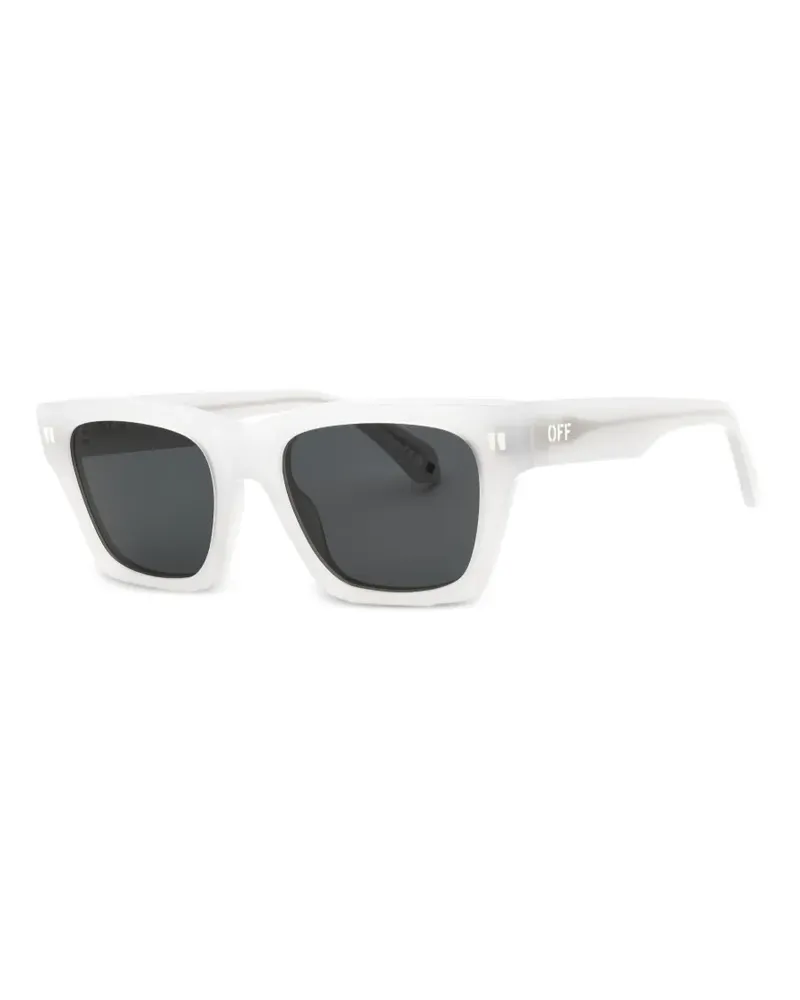 OFF-WHITE Eckige Valdez Sonnenbrille - Weiß Weiß