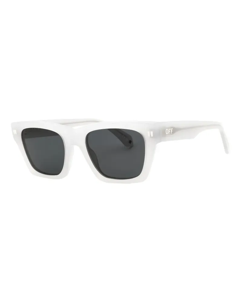 OFF-WHITE Eckige Valdez Sonnenbrille - Weiß Weiß