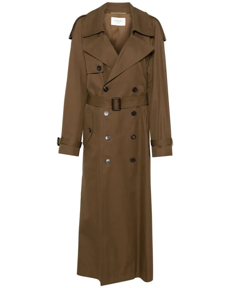 Saint Laurent Klassischer Trenchcoat - Braun Braun