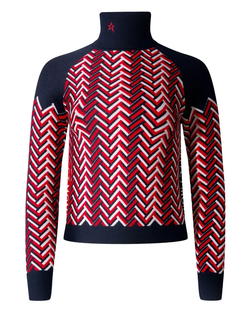 Perfect Moment Sweatshirt mit Zickzackmuster - Rot Rot