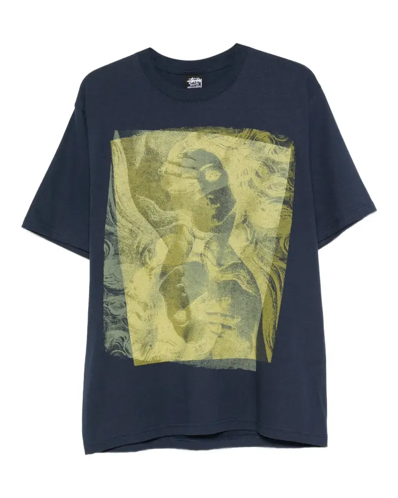 Stüssy Double Venus Tee T-Shirt mit grafischem Print - Blau Blau