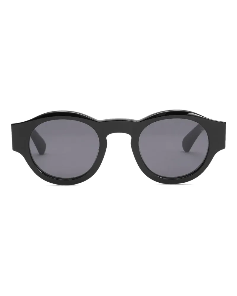 AMI Paris 75002 Sonnenbrille mit rundem Gestell - Schwarz Schwarz