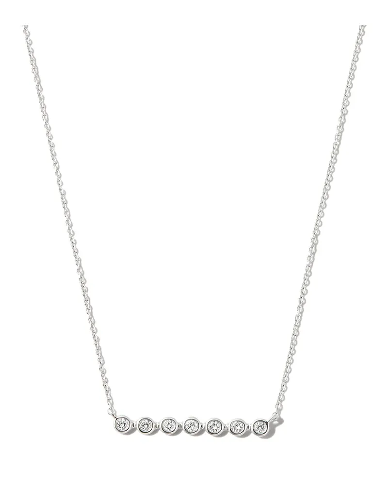 Dana Rebecca Designs 14kt Lulu Jack Weißgoldhalskette mit Diamanten - Silber Silber