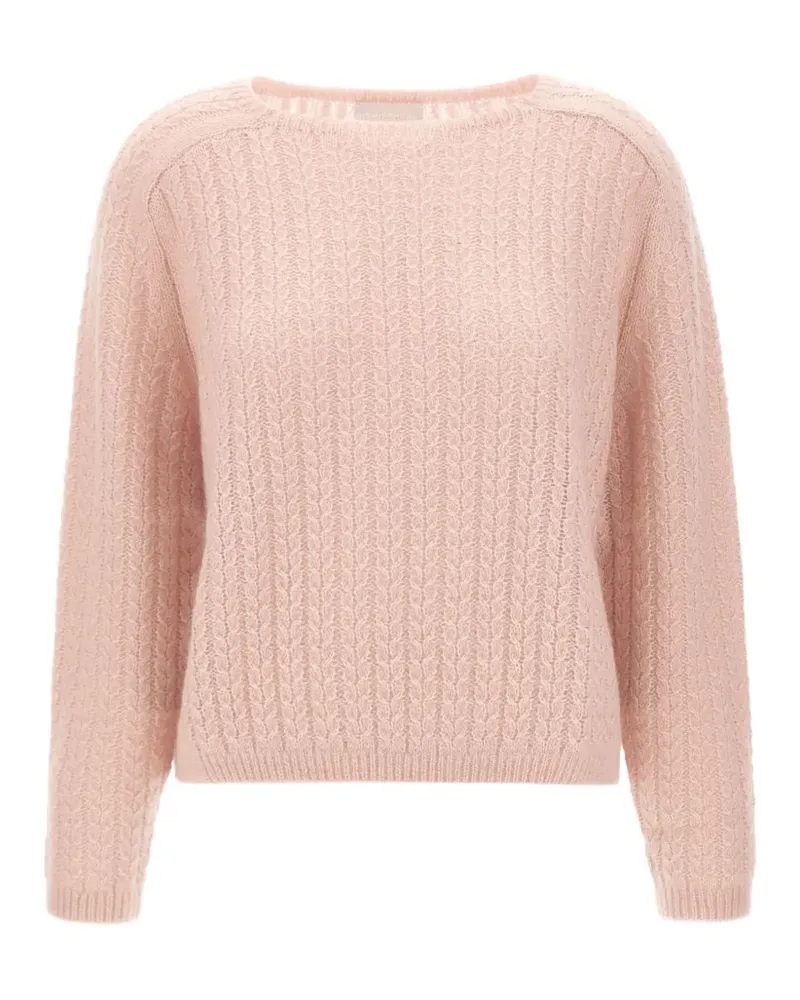 hemisphere Pullover mit Zopfmuster - Rosa Rosa