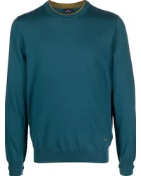 Paul Smith Merino-Sweatshirt mit Logo-Stickerei Blau