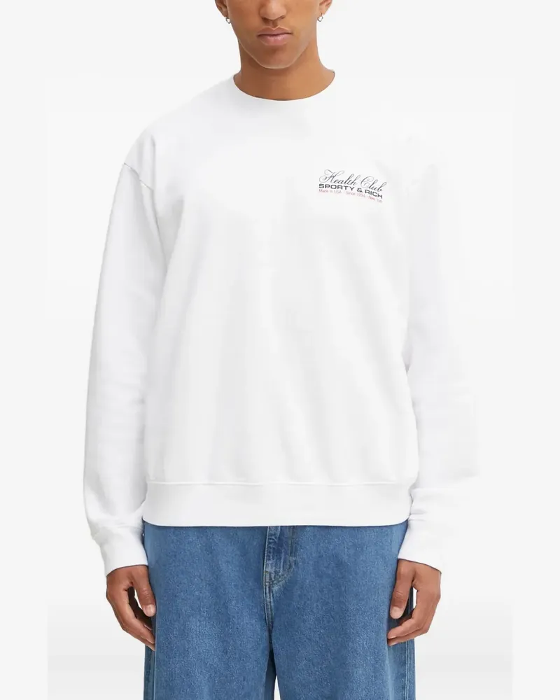 SPORTY & RICH Sweatshirt mit rundem Ausschnitt - Weiß Weiß