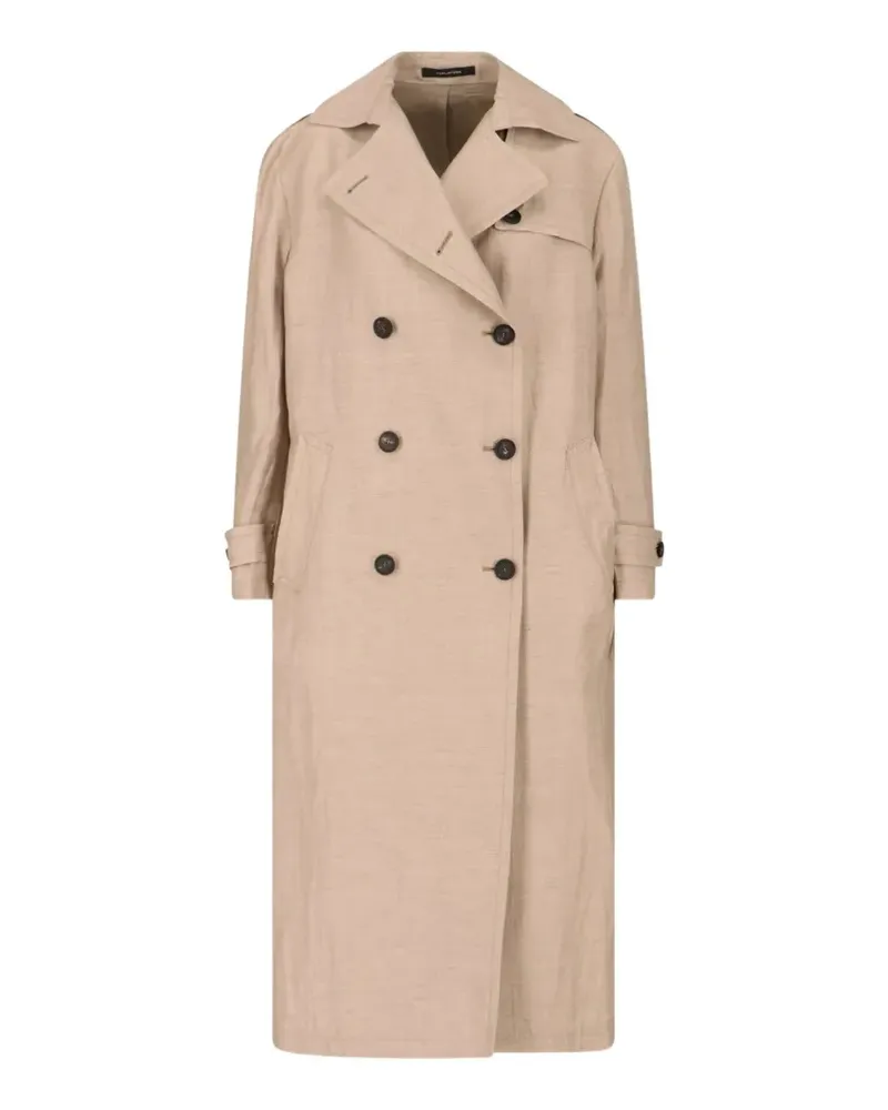 Tagliatore Bonny double-breasted belted trench coat - Nude Nude