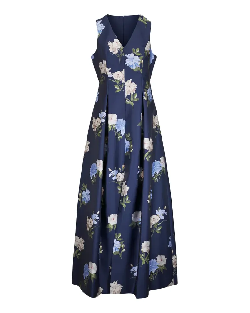 Sachin & Babi Plissiertes Kleid mit Blumenprint - Blau Blau