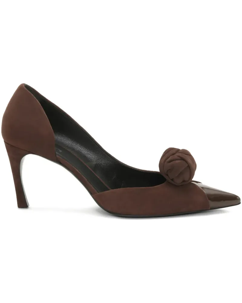 ROTATE Birger Christensen Wildleder-Pumps mit Knotendetail - Braun Braun