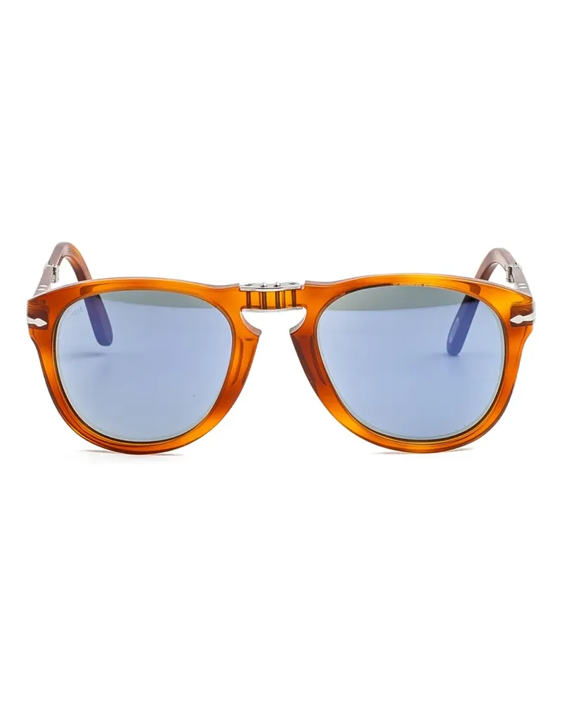 Persol Runde Sonnenbrille mit Klappe - Braun Braun