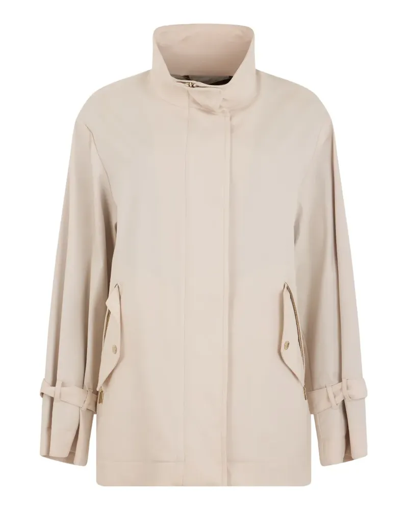 MOORER Evelyn-EP zip-up coat - Nude Nude