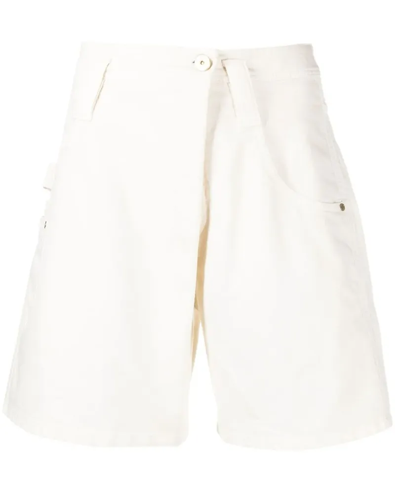 Brunello Cucinelli Jeans-Shorts mit weitem Bein - Weiß Weiß