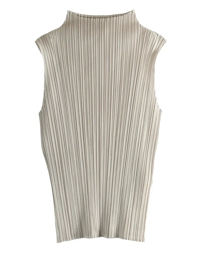 Issey Miyake Oberteil mit Stehkragen - Nude Nude
