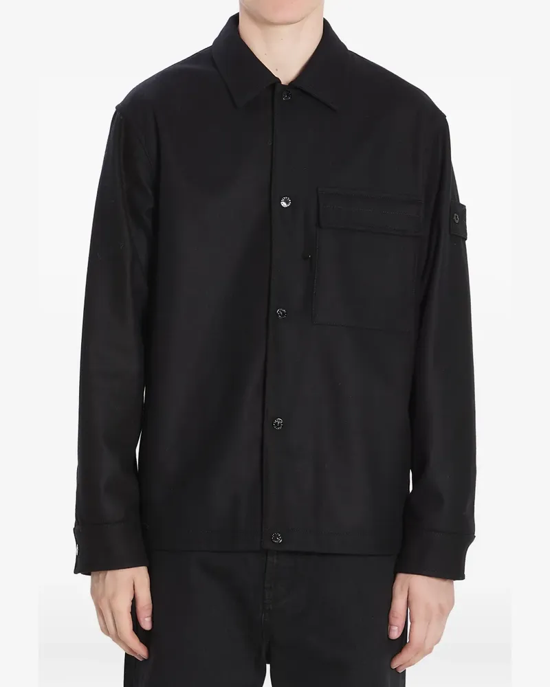 Stone Island Hemd mit Klappentaschen - Schwarz Schwarz