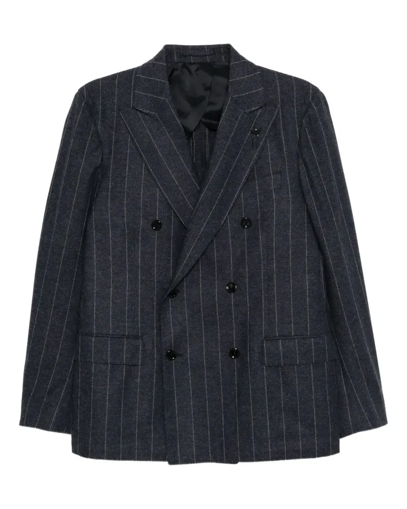 LARDINI Doppelreihiger Anzug mit Streifen - Blau Blau