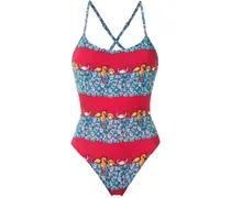 Badeanzug mit Spaghettiträgern - Rot