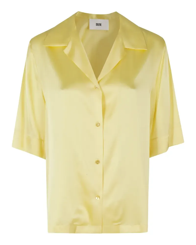 SOLOTRE satin-finish short-sleeved shirt - Gelb Gelb