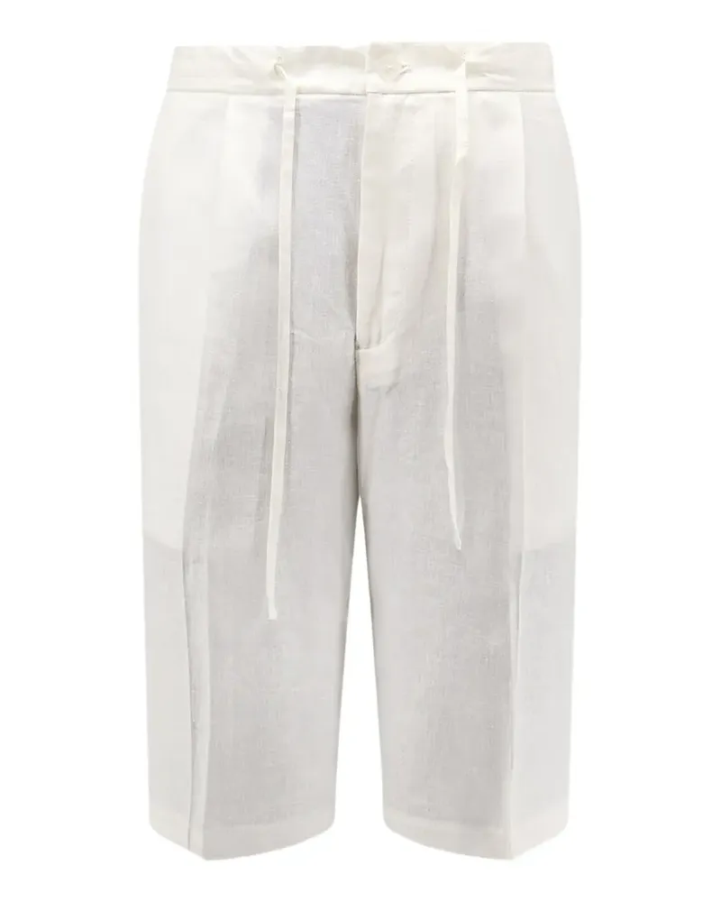 Hevò drawstring-waist pleated shorts - Nude Nude