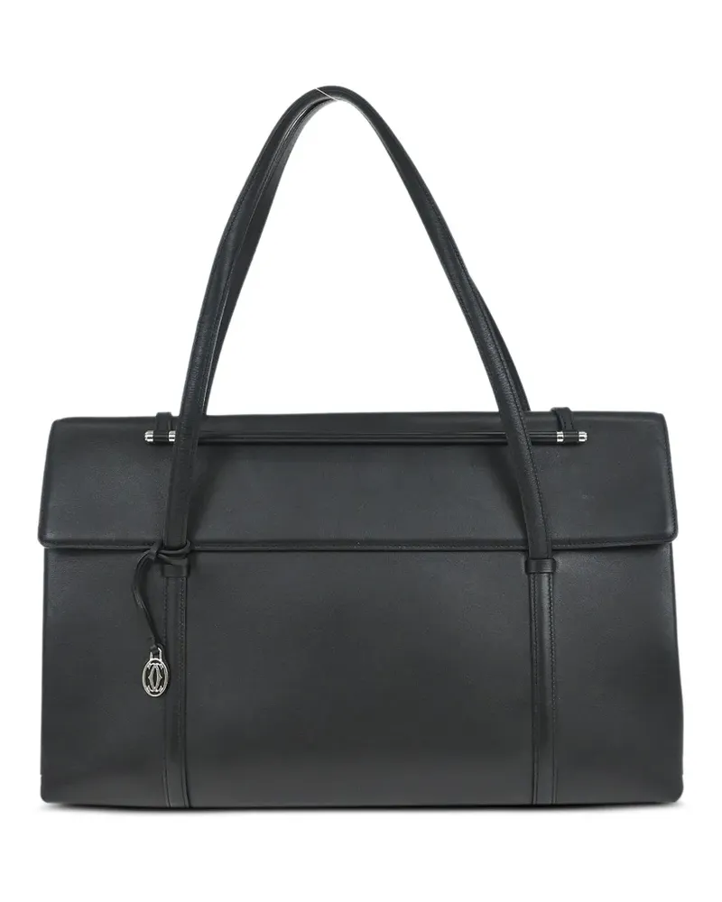 Cartier 1990s Cabochon leather handbag - Schwarz Schwarz