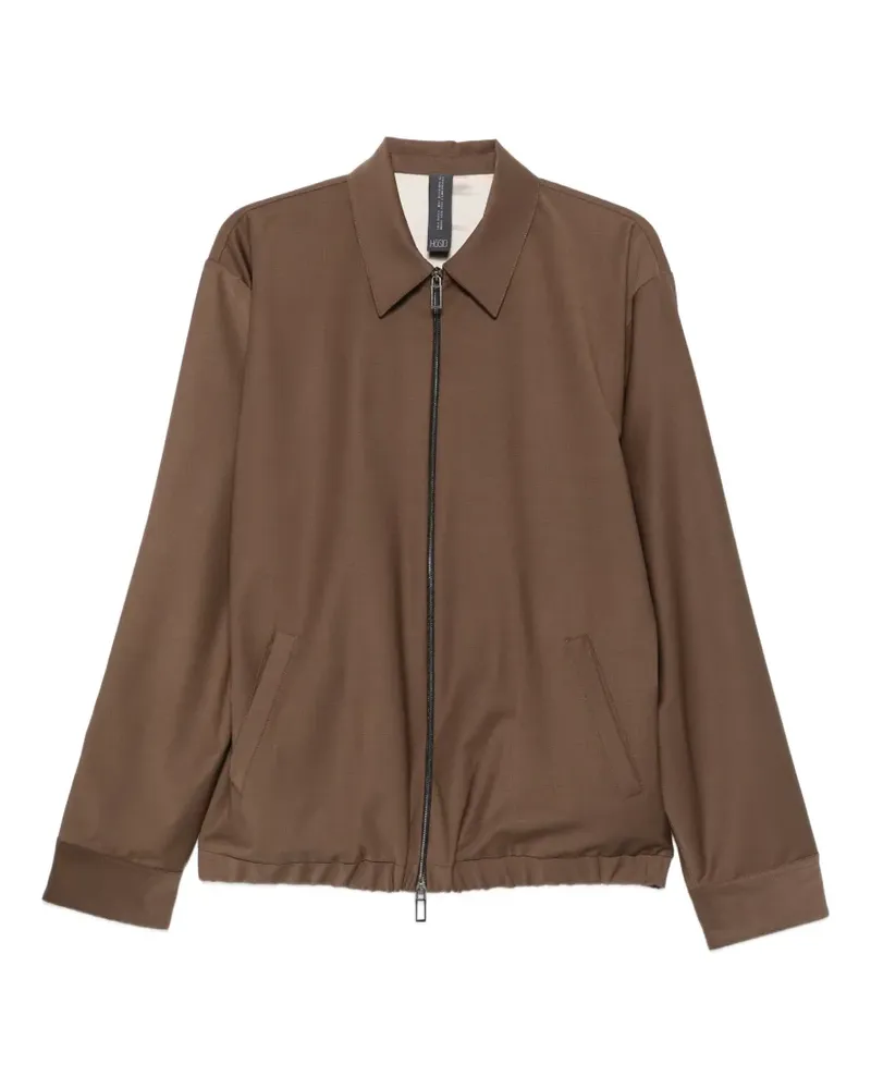 HOSIO zip-fastening pocket overshirt - Braun Braun