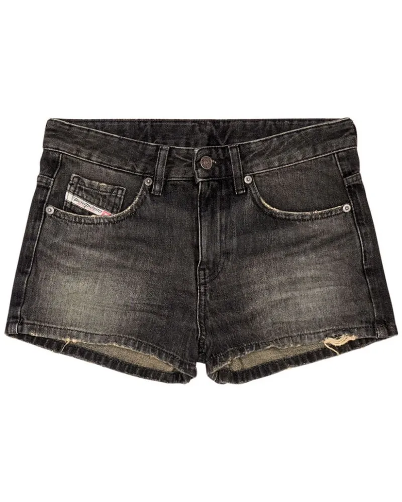 Diesel De-Yuba Jeans-Shorts im Distressed-Look - Schwarz Schwarz