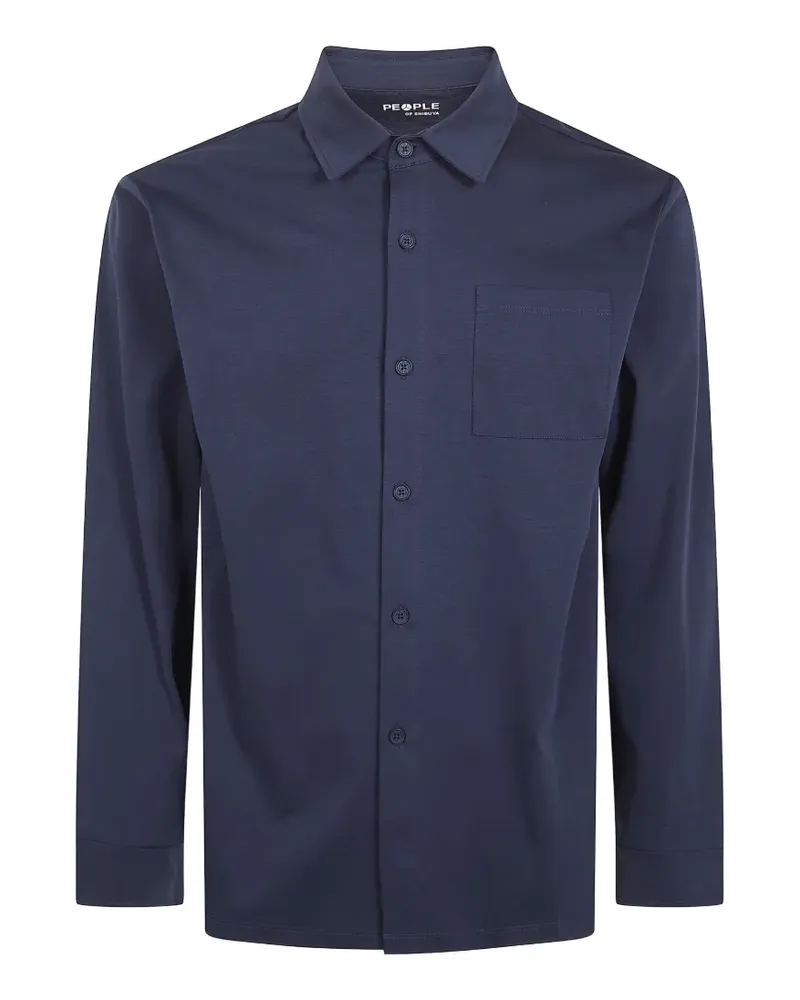 People of Shibuya Yogo pocket shirt - Blau Blau