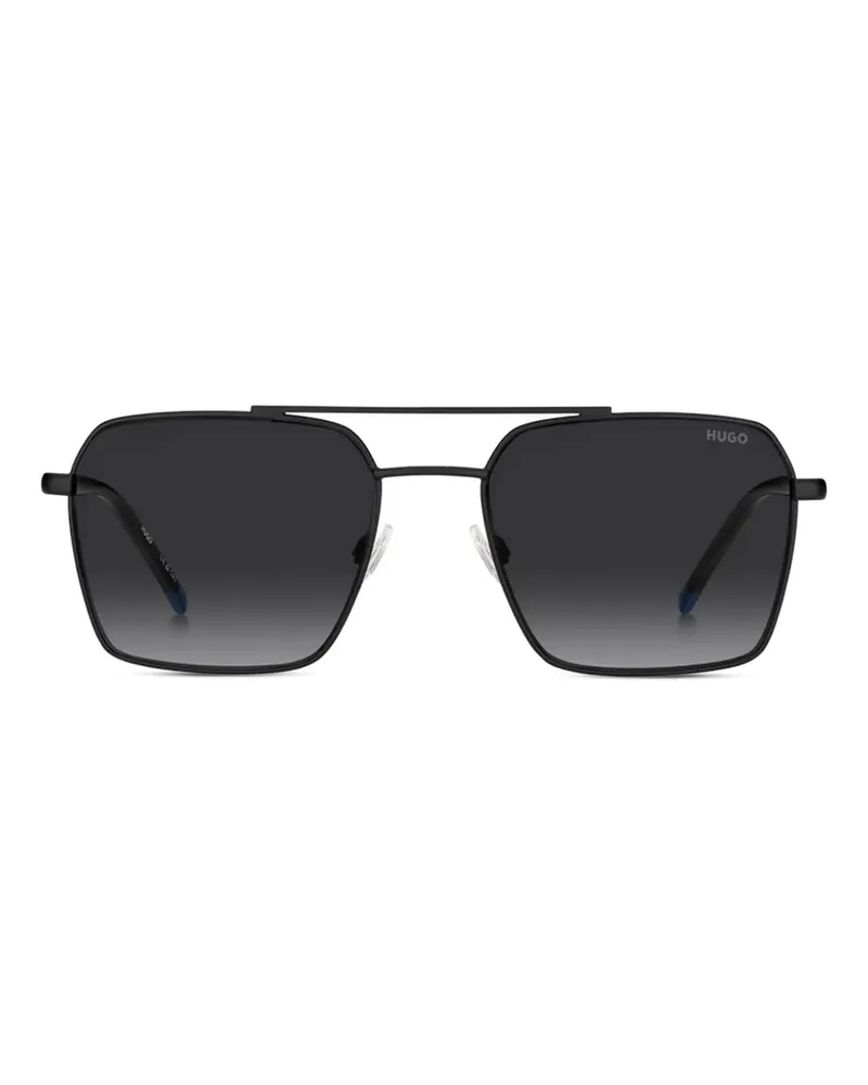 HUGO BOSS Sonnenbrille mit eckigem Gestell - Schwarz Schwarz
