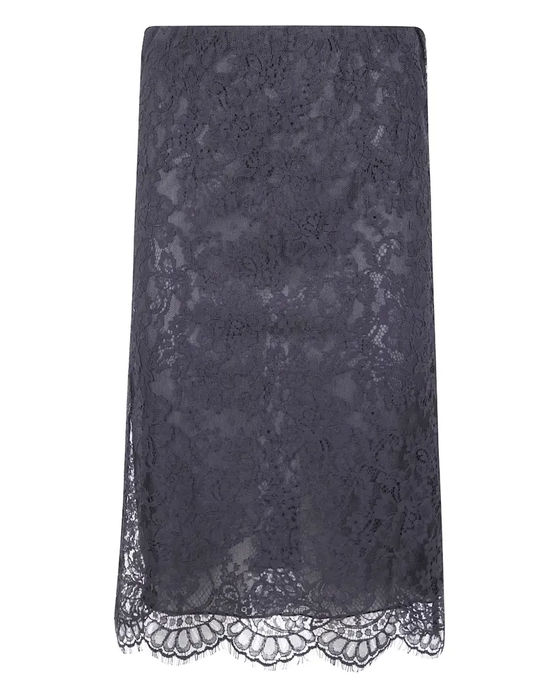 Semicouture Midirock aus Spitze - Schwarz Schwarz