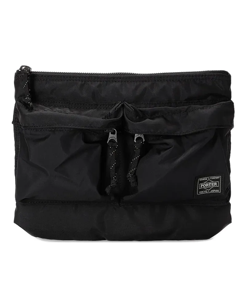 PORTER-YOSHIDA & CO Force Umhängetasche mit Reißverschluss - Schwarz Schwarz