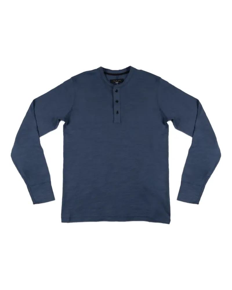 Rag & Bone button-fastening T-shirt - Blau Blau
