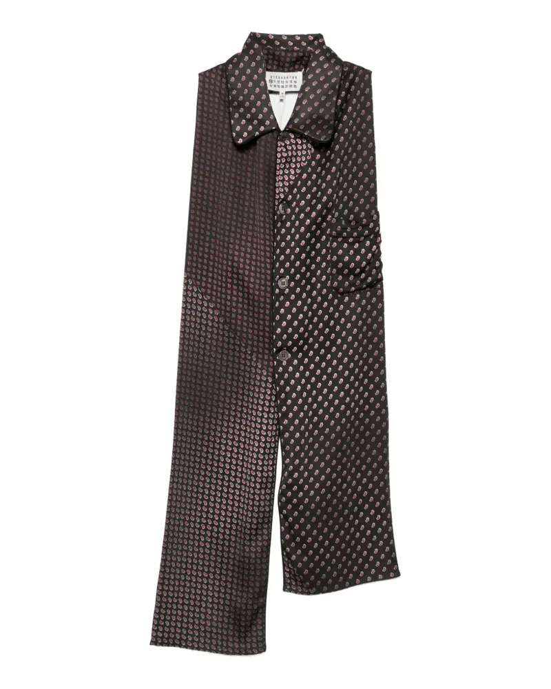 Maison Margiela Schal mit Paisley-Print - Braun Braun
