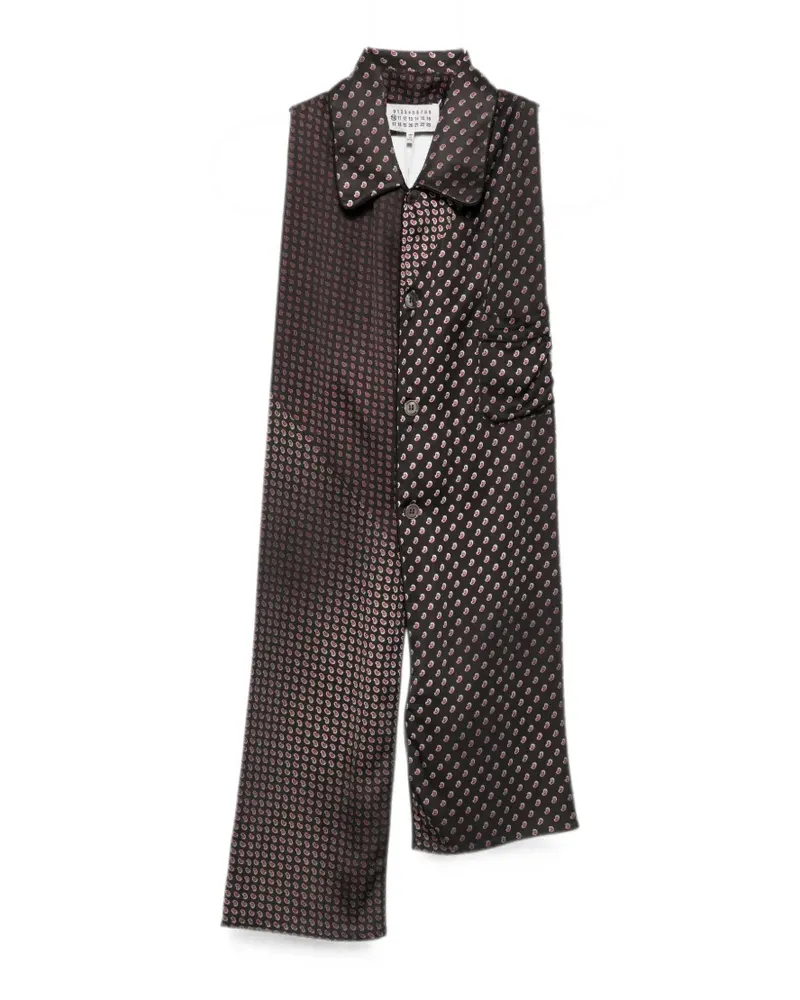 Maison Margiela Schal mit Paisley-Print - Braun Braun