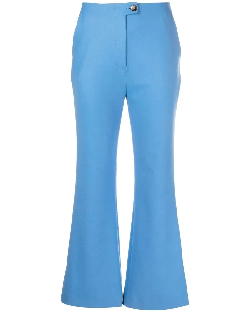 Nanushka Ausgestellte Cropped-Hose - Blau Blau