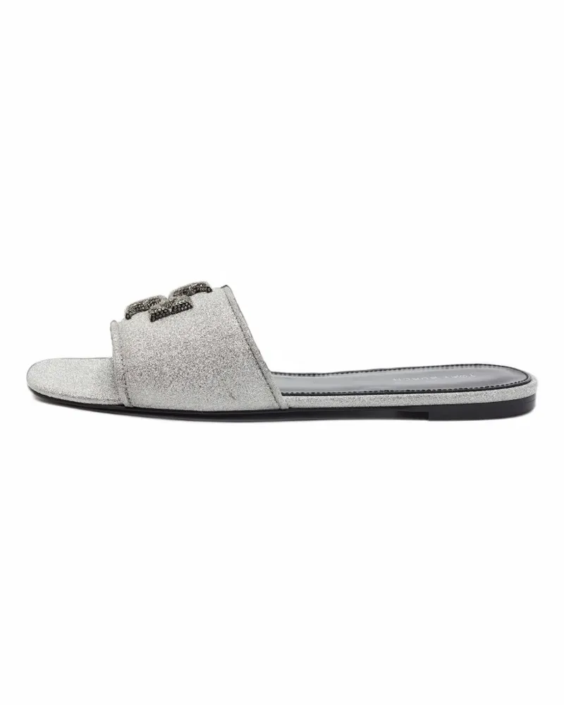 Tory Burch Eleanor logo-plaque sandals - Silber Silber