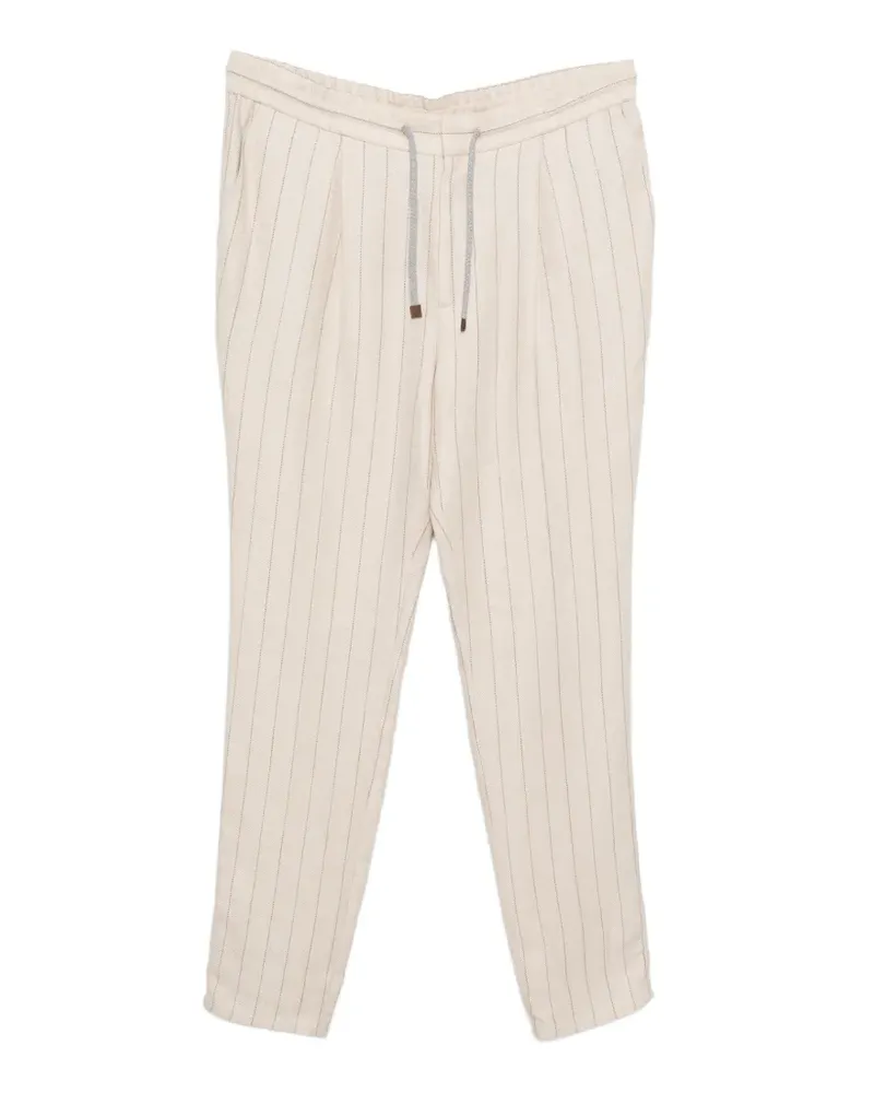 Brunello Cucinelli striped trousers - Nude Nude