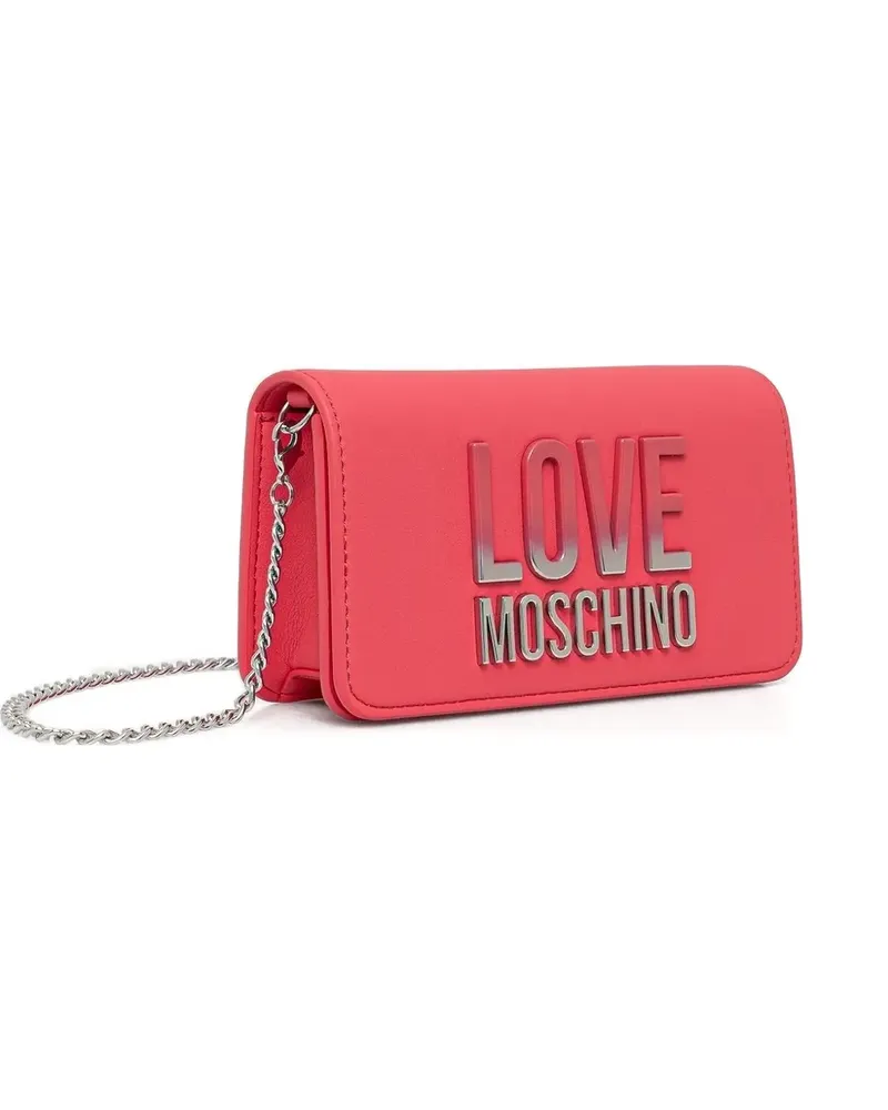 Moschino Umhängetasche mit Logo-Schild - Rosa Rosa