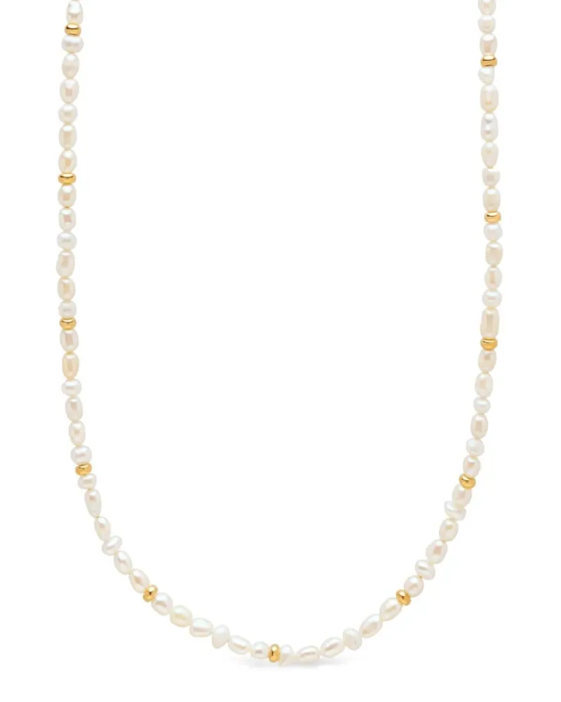 Nialaya Choker mit Mini-Perlen - Weiß Weiß