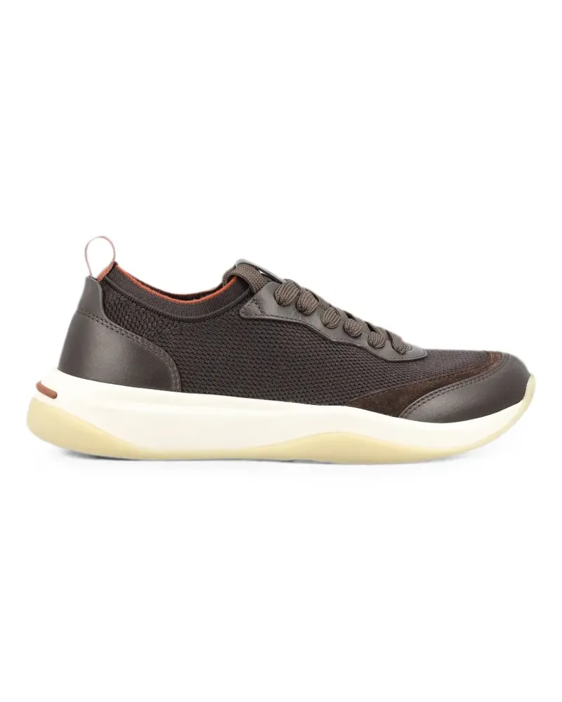 Loro Piana 410 LP Walk panelled mesh sneakers - Braun Braun