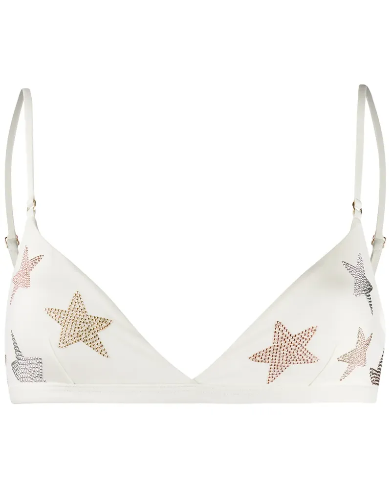 Stella McCartney Bikinioberteil mit Sternen - Nude Nude