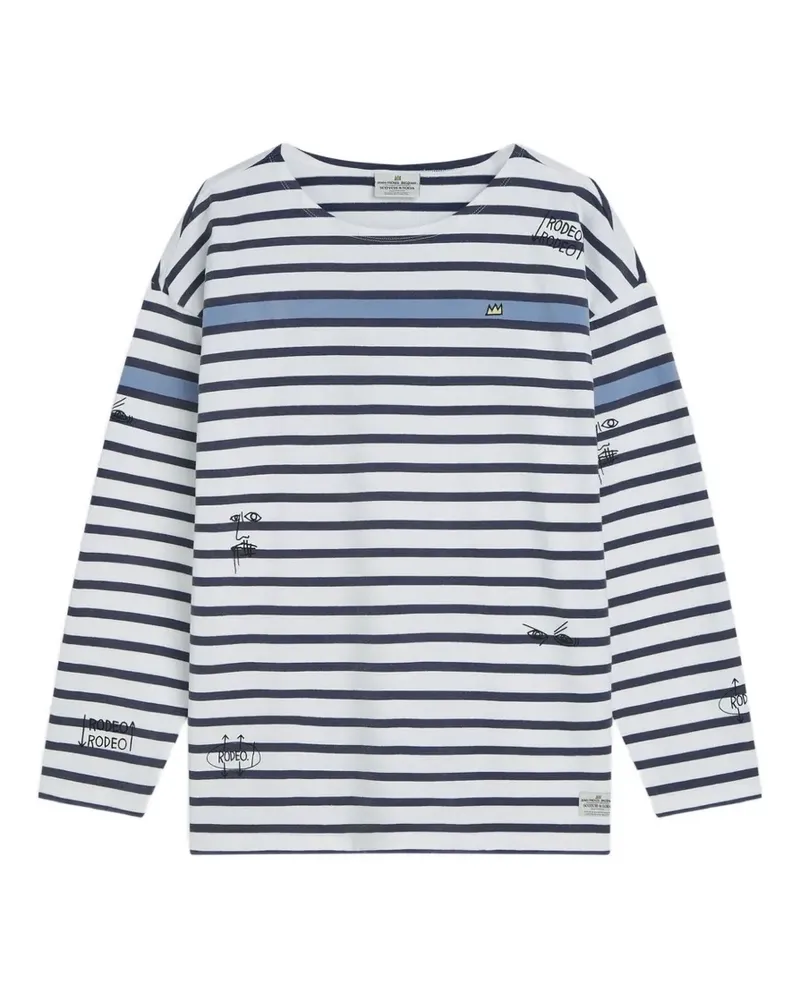 Scotch&Soda x Basquiat Breton striped T-shirt - Weiß Weiß