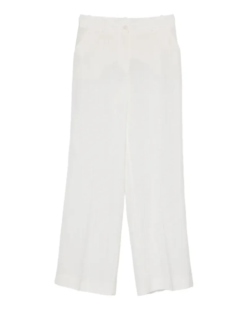 P.A.R.O.S.H. P.A.R.O H. Strukturierte Hose mit geradem Bein - Weiß Weiß