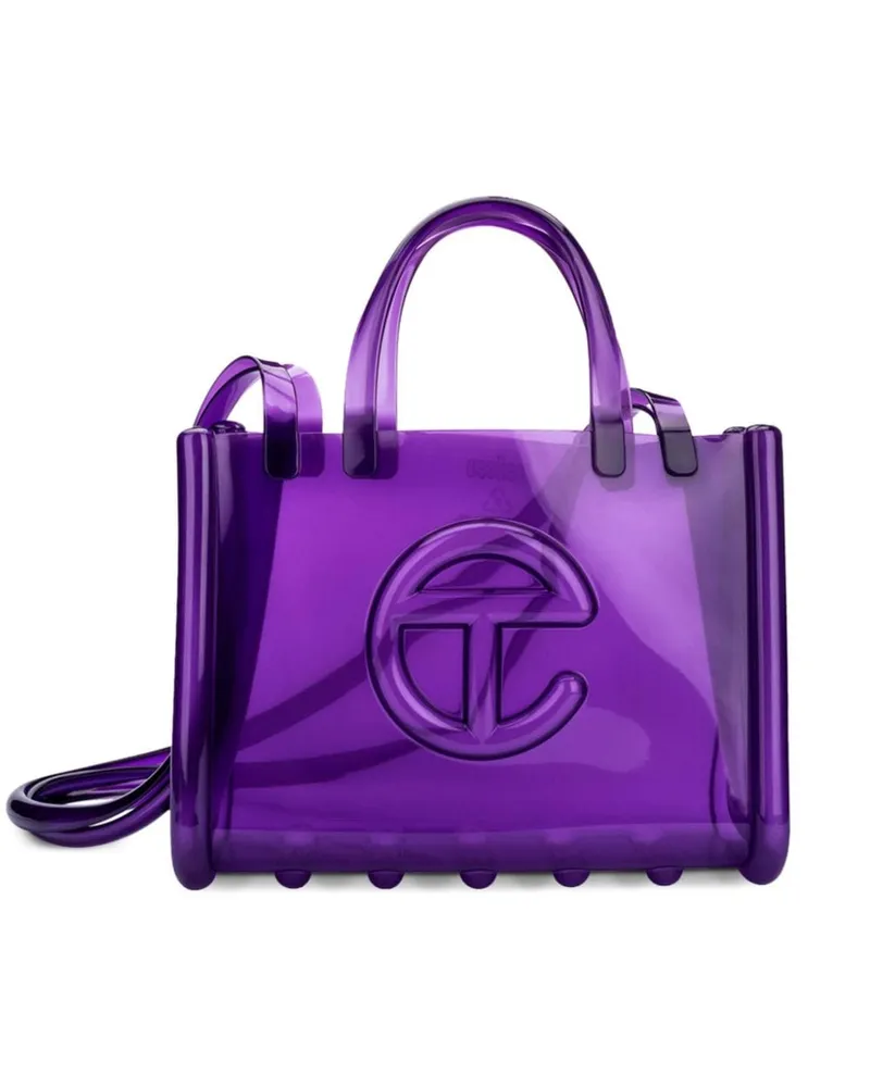 TELFAR x Melissa mittelgroße Jelly Shopper II Schultertasche Violett