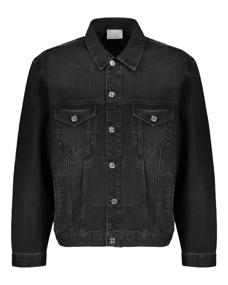 VETEMENTS Jeansjacke mit Logo-Print - Schwarz Schwarz