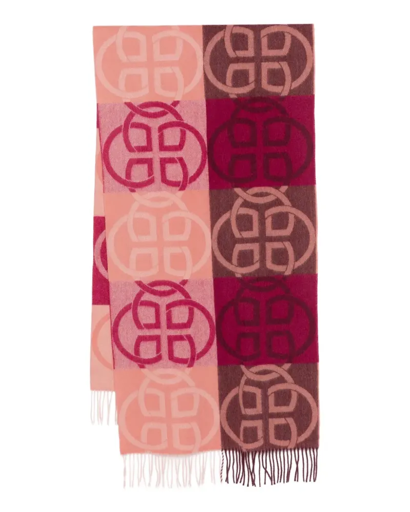 Gant Schal mit Monogrammmuster - Rosa Rosa