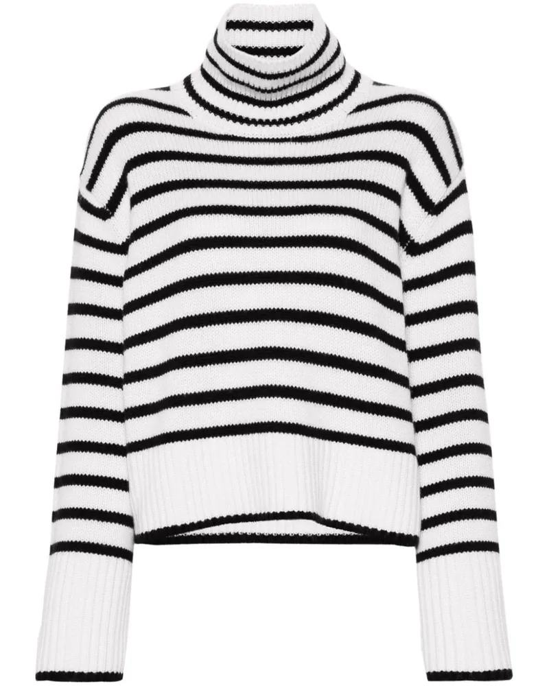 Lisa Yang Gestreifter Fleur Kaschmirpullover - Nude Nude