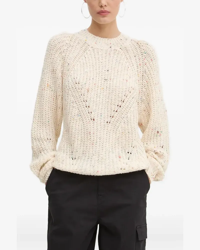 Desigual Gerippter Confetti Pullover - Nude Nude